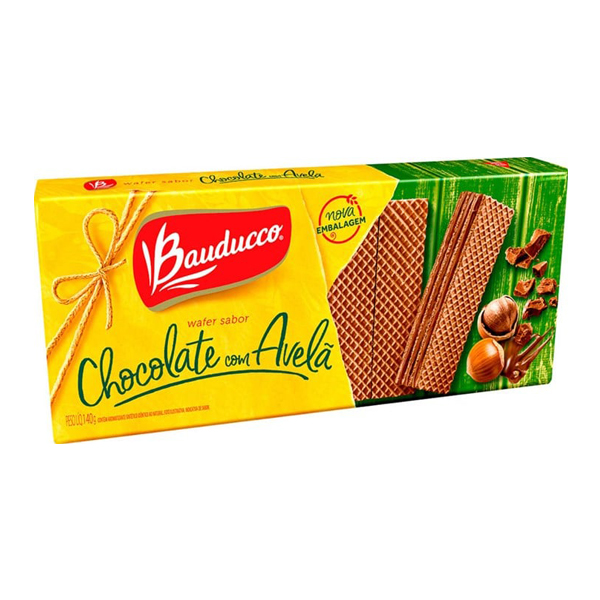 Wafer Chocolate com Avelã Bauducco