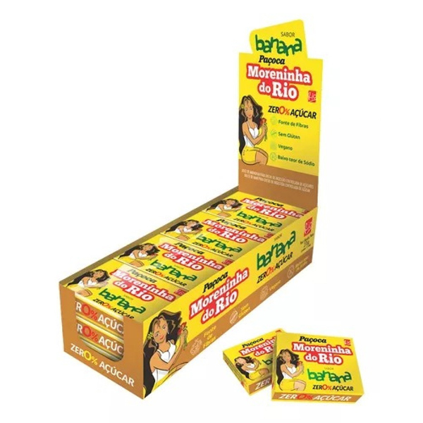 Paçoca Sabor Banana Moreninha do Rio Zero Açucar